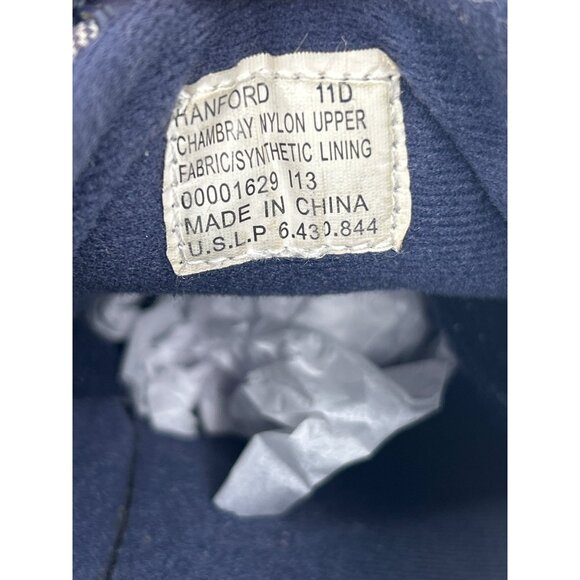 Polo Ralph Lauren Fenton Low Top Sneakers Men’s 11D Gray Canvas Navy‎ Trim - Picture 7 of 7